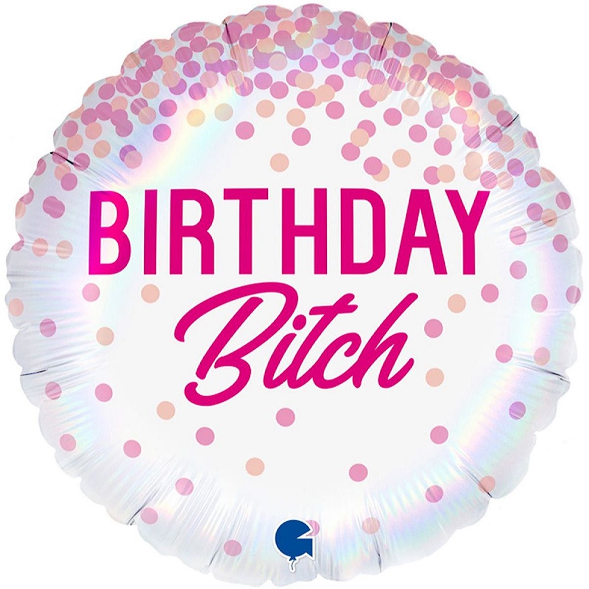1-1008-2 Шар Круг "Birthday Bitch" 45 см