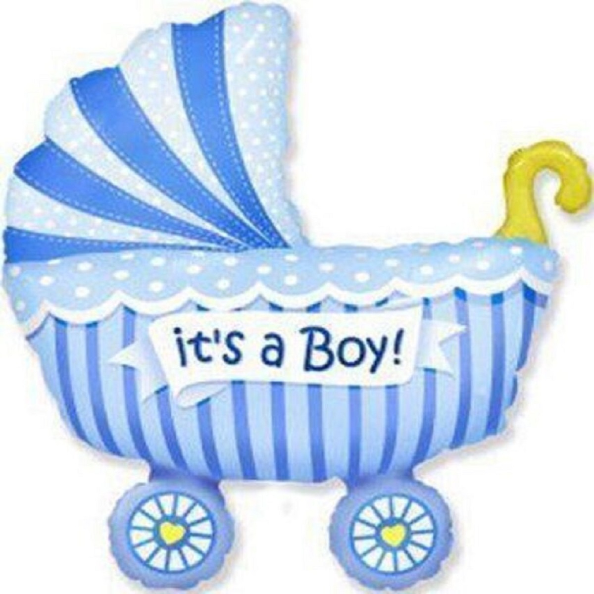 1-1222-1-853x1024 Шар фигура FLEXMETAL- Коляска It's a Boy голубая