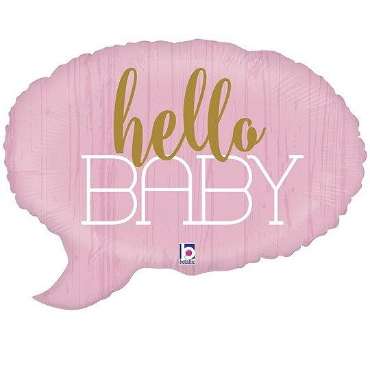 1-1288-1 Шар фигура облако Розовая "Hello baby"
