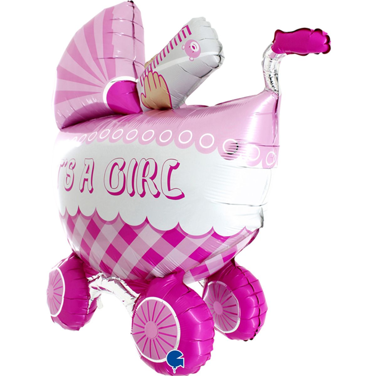 1 Шар фигура Коляска розовая It Grabo