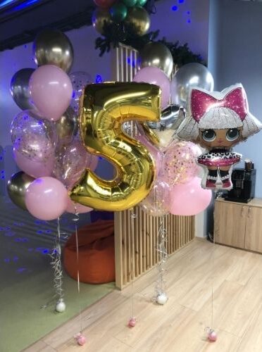 1 Набор гелиевых воздушных шаров "Крошки 5 лет"