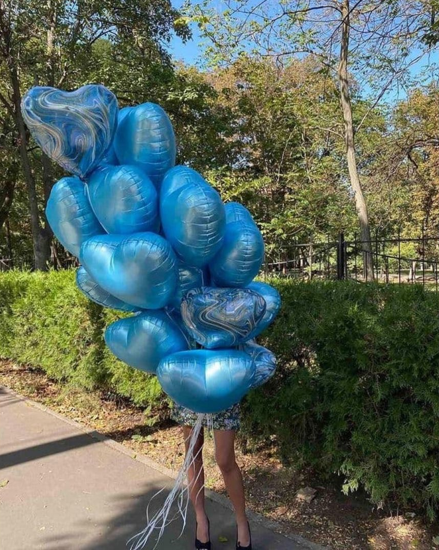 Безымянный Набір гелієвих повітряних куль "Блакить"